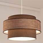 BELIS Пендел GRACE 1xE27/60W/230V Ø 40 см кафяв/бежов (BE0892)
