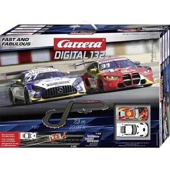 Carrera DIGITAL 132 Autodráha FAST AND FABULOUS 7,3M 2 AUTA