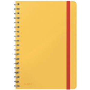 Leitz Спирална тетрадка, B5, карирана, 80 страници, LEITZ, "Cosy Soft Touch", топло жълто (44840019)