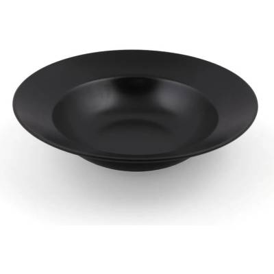 Hermia Černý hluboký talíř z kameniny 26 cm