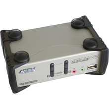 Aten CS-1732B 2-Port USB 2.0 KVMP Switch OSD, 2x USB Cables, 2-port Hub, Audio