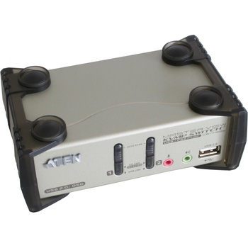 Aten CS-1732B 2-Port USB 2.0 KVMP Switch OSD, 2x USB Cables, 2-port Hub, Audio