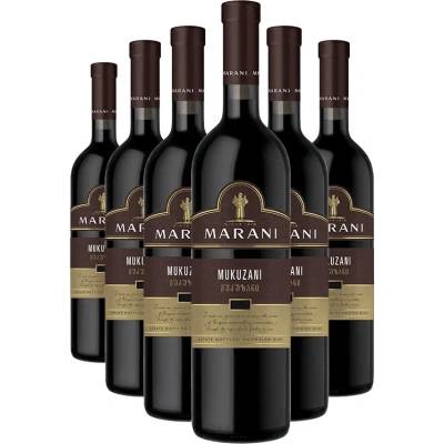 Marani červené suché víno Mukuzani 13% 6 x 750 ml (holá lahev)