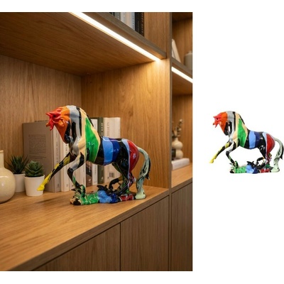 Stylová socha koně – pop art designový doplněk/dekorace do interiéru – 38 cm