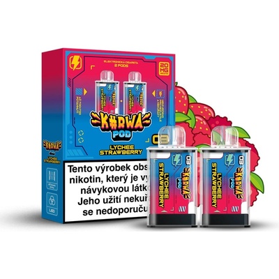 Kurwa Pod Lychee Strawberry 20 mg 2x700 potáhnutí 1 ks