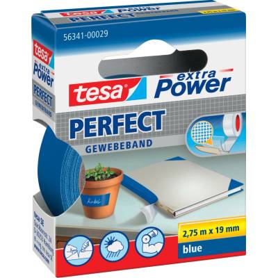 Tesa Perfect Extra Power 56341-00029-03 Páska so skleným vláknom 2.75 m x 19 mm modrá 1 ks
