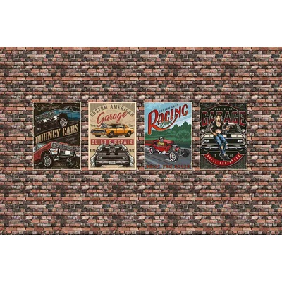 DIMEX ART Флизелинов фототапет винтидж плакати 375 x 250 см