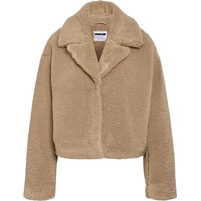 Палто Noisy may Nati Crop Teddy coat - Beige (Birch)