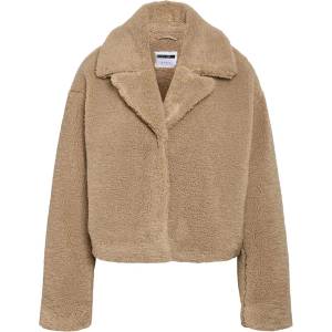 NOISY MAY Палто Noisy may Nati Crop Teddy coat - Beige (Birch)