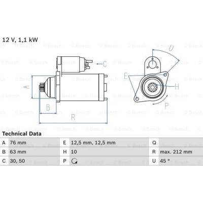 BOSCH STARTER 0 986 027 090