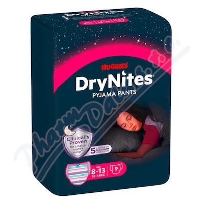 DryNites natah.kalhotky dívky 8-13let/30-48kg/9ks