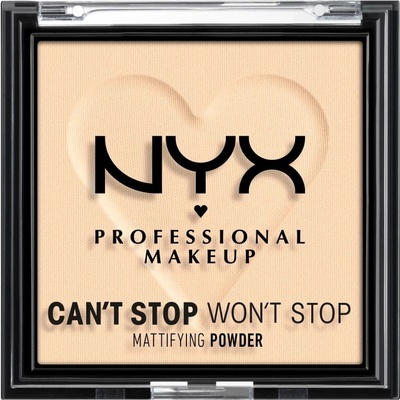 NYX Professional Makeup Can't Stop Won't Stop Mattifying Powder zmatňujúci púder 01 Fair 6 g