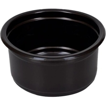 Plastová zatavovací miska na polévku PP 350 ml kulatá černá O115 mm Ecofol 30.09725