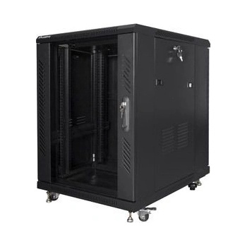 Lanberg Комуникационен шкаф Lanberg rack cabinet 19" free-standing 15U/600x800 (flat pack) black (FF01-6815-12B)