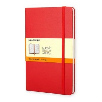 Moleskine srl Moleskine Large Ruled Hardcover Notebook Scarlet Red