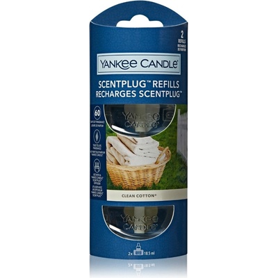 Yankee Candle Náhradní vůně do elektrické zásuvky Clean Cotton - Čistá bavlna 2 ks