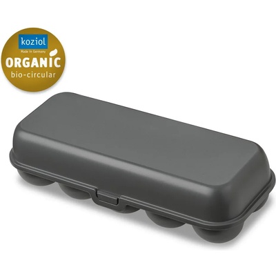 Koziol Контейнер за съхранение на яйца EGGS TO GO 28 см, за 10 яйца, пепеляво сив, Koziol (KOZ7179701)