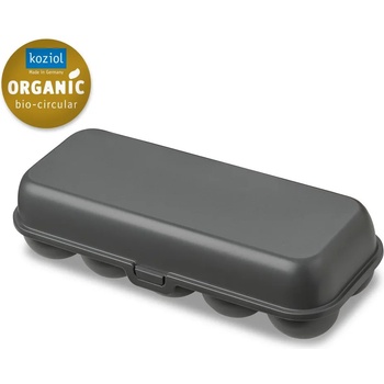 Koziol Контейнер за съхранение на яйца EGGS TO GO 28 см, за 10 яйца, пепеляво сив, Koziol (KOZ7179701)