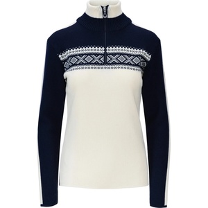 Dale of Norway Дамски вълнен пуловер Dale of Norway Women's Dystingen Sweater Merino jumper - Off White / Navy (105-5822-0311)