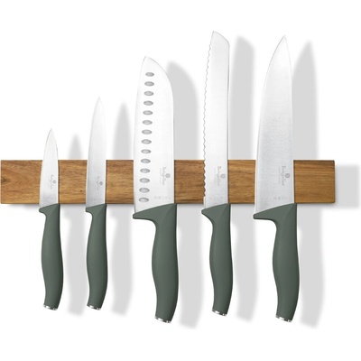 Berlinger Haus Колекция Berlinger Haus Matte Green BH-2978 Комплект ножове от 6 части с магнитна кука от акациево дърво - Matte Green (BH-2978)