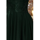 Dámske šaty Numoco 210-3 šaty s čipkou tmavo zelené