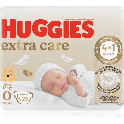 Huggies extra care 0 do 3.5 kg 25 ks