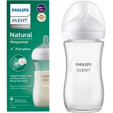 Philips Avent láhev Natural Response skleněná transparentní 240 ml