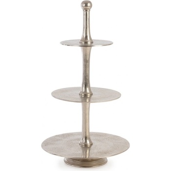 Bizzotto МАЛЕТ СРЕБЪРНА ДЕКОРАТИВНА СТОЙКА ЗА ТОРТИ 3 НИВА h82 (0184863)