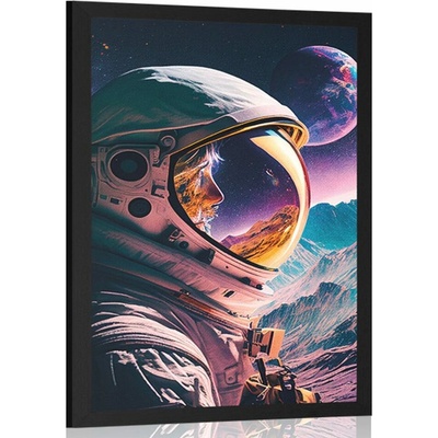 Plakát tajuplný profil kosmonauta - 60x90 no frame