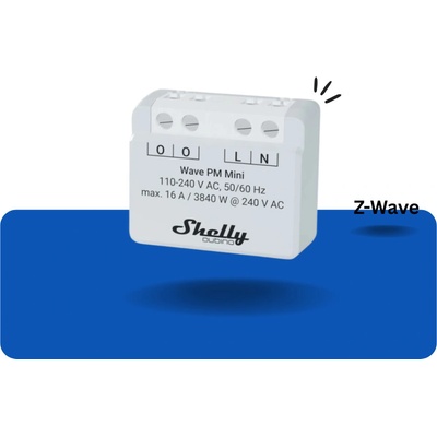 Shelly Wave PM Mini, merač spotreby, Z-Wave