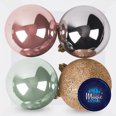 MagicHome Gule XD497 4 ks 10 cm mix na vianočný stromček
