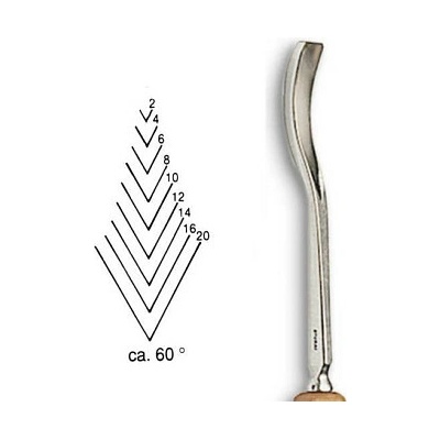 Dláto Stubai tvaru V 60° 5544 – šířka 4mm