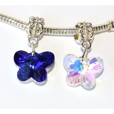 Fashion Jewerly Korálek Přívěsek Motýlek, Safír, Butterfly 2969