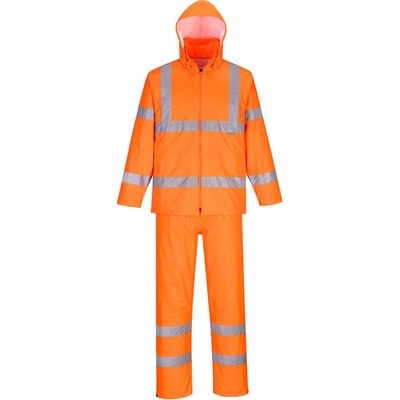 PORTWEST Oblek do deště Hi-Vis Packaway H448, reflexní POR-H448ORRXL XL Oranžová