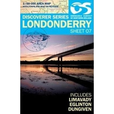 Ordnance Survay vydavatelství mapa Londonderry 1:50 t. (Severní Irsko)