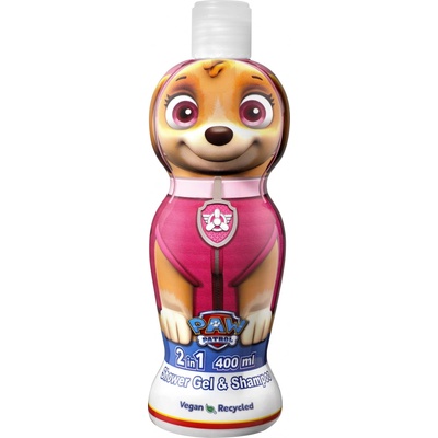 Nickelodeon Paw Patrol Shower Gel & Shampoo sprchový gél a šampón 2 v 1 pre deti Skye 400 ml