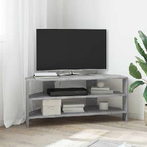 vidaXL Ъгловшкафзателевизор 100 x 40, 5 x 45 cm Бетонно сиво (889768)