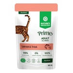 Nature's Protection Nature's Protection CAT PRIME Sterilised Adult Cats with Salmon and Trout, пауч с хапки в сос със сьомга и пъстърва, за пораснали кастрирани котки - 85 гр, Литва 210502