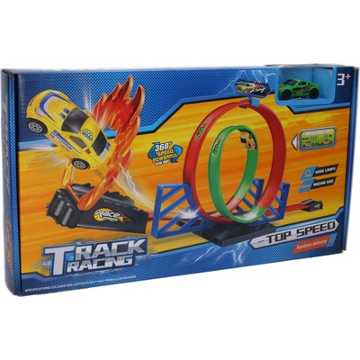 Wiky Vehicles Dráha se smyčkou a ohnivou rampou 100x22x27 cm