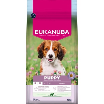 Eukanuba Premium Nutrition Puppy Small & Medium Breed jahňacie a ryža 2 x 12 kg