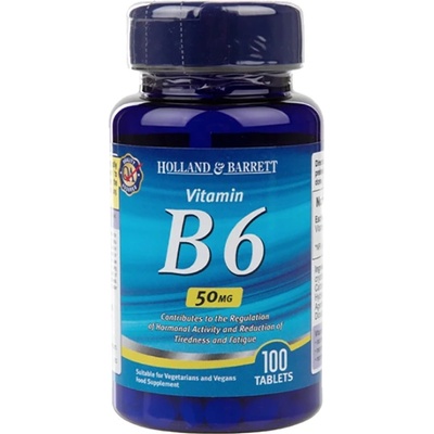 Holland & Barrett Vitamin B6 / Pyridoxine 50 mg [100 Таблетки]