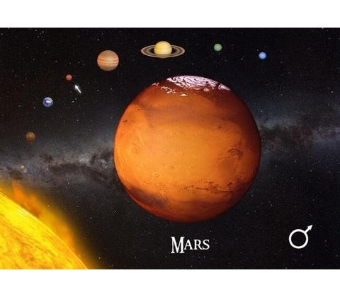 3D pohlednice Mars