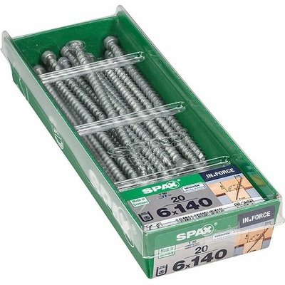 Spax Wirox Skrutka do dreva IN.FORCE, ø 6 × 140 mm, drážka: TX 30, 20 ks, 4211010601412