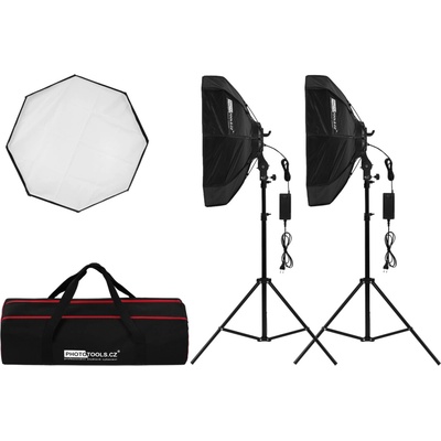Phototools 2x Daylight GDL octagon 60cm, trvalé LED světlo 5600K