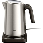 Braun Braun WK 5205 BK електрическа кана, 1.7 L, 2200 W, неръждаема стомана, черен (7626409) Електрически кани