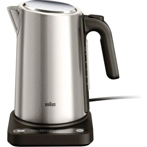 Braun Braun WK 5205 BK електрическа кана, 1.7 L, 2200 W, неръждаема стомана, черен (7626409) Електрически кани