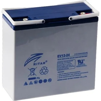 Ritar Оловна Батерия RITAR (EV12-24), AGM, 12V, 24Ah, За електрически колички