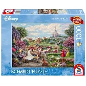 Schmidt Spiele Puzzle PQ 1000 Thomas Kinkade Cinderella Disney G3