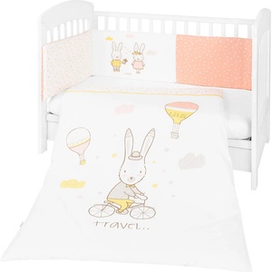 KikkaBoo Бебешки спален комплект 2 части EU style 70/140 Rabbits in Love (41101020096) - salemax
