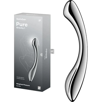 Метално дилдо с два стимулиращи края, 20см. - Steel Dildo Pure Gravity 1 (D-244933)